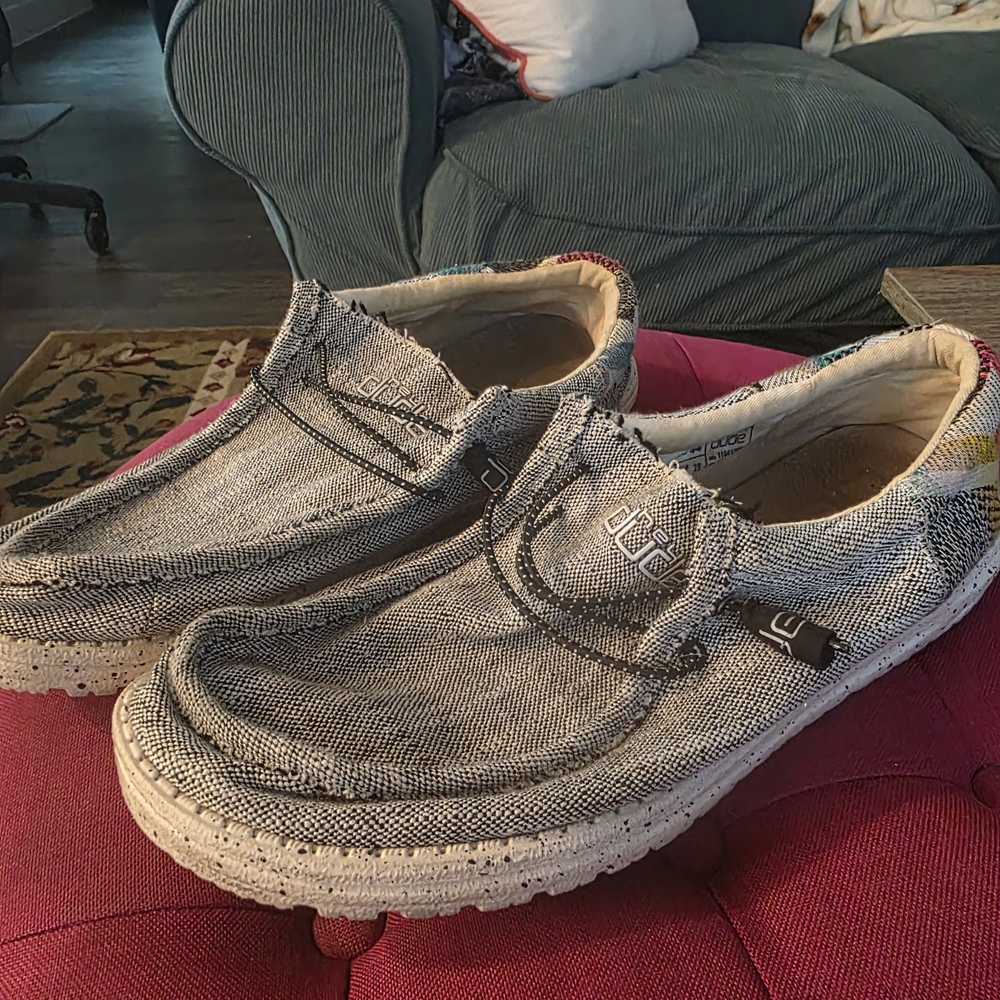 Hey Dude Textured Gray Slip-On Loafers